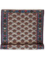 Masterpiece Vintage Persian Senneh Kilim Runner Rug 4’ x 9’