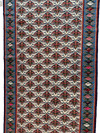 Masterpiece Vintage Persian Senneh Kilim Runner Rug 4’ x 9’