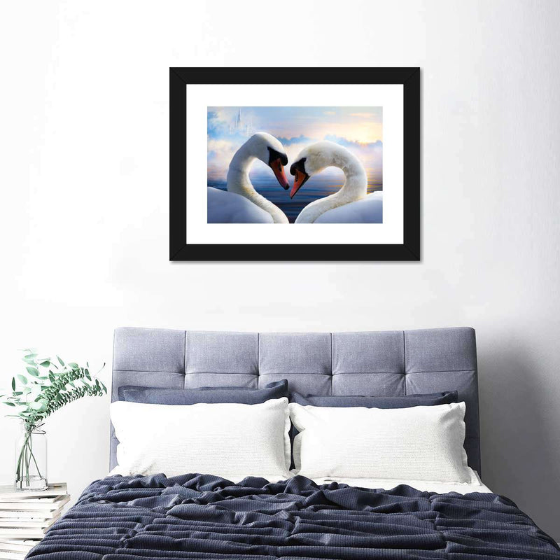 Swan Romance Wall Art