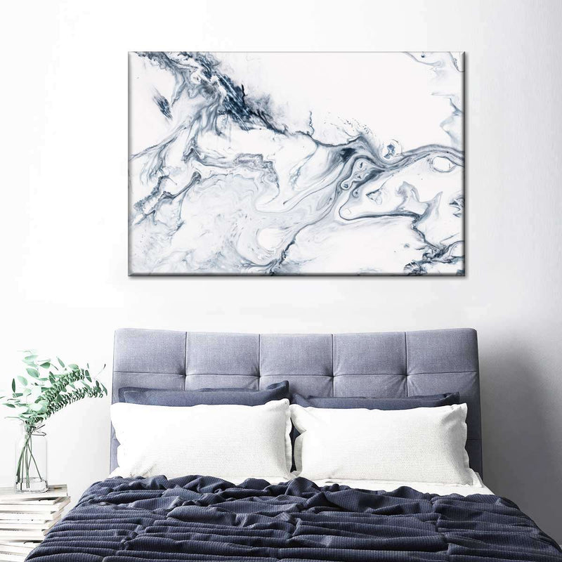 Grey And White Abstract Wall Art