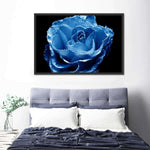 Misty Blue Rose Wall Art