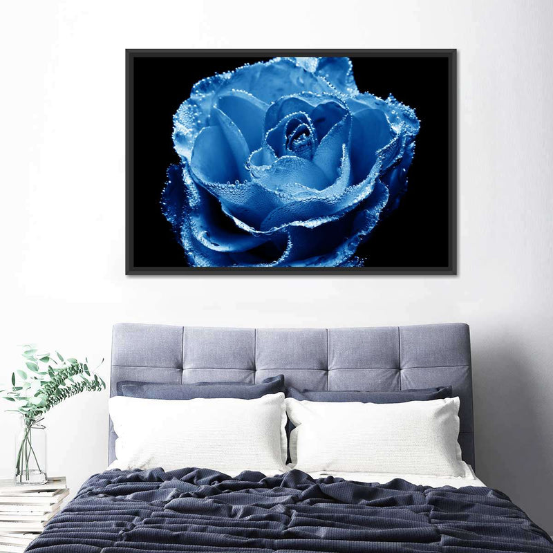 Misty Blue Rose Wall Art