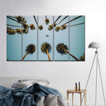 Plane Below Palm Trees Wall Art