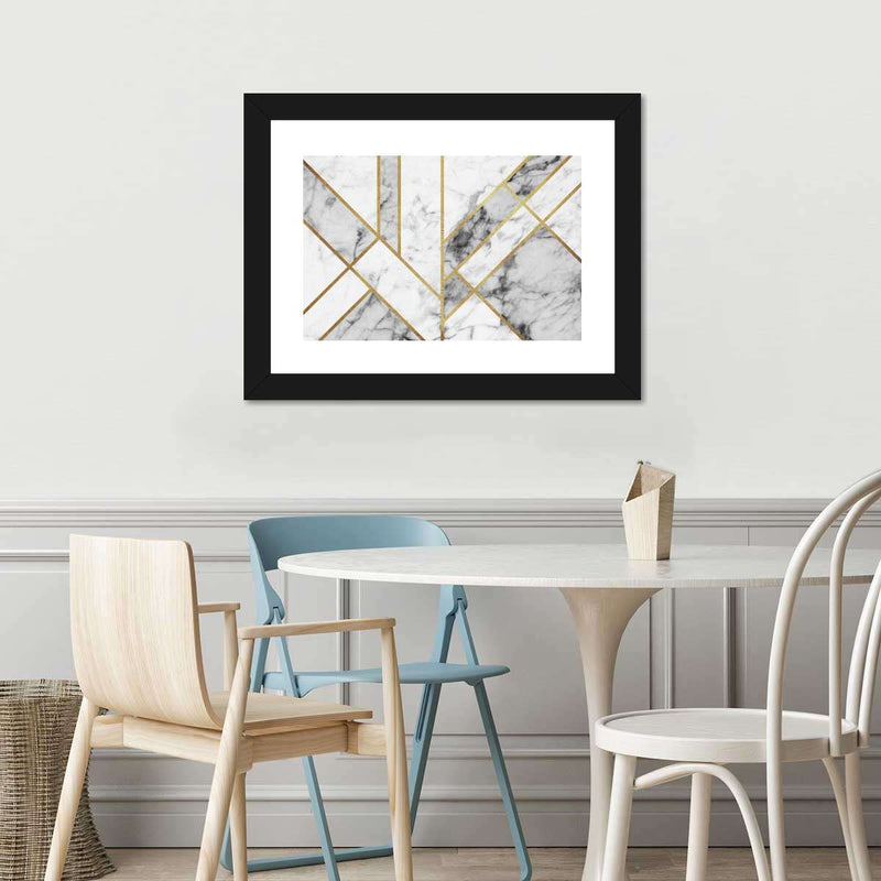 Marble Texture Geometric Abstract Wall Art