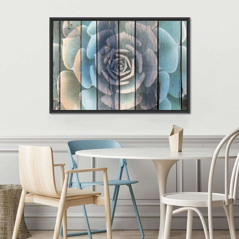Rustic Blooming Succulent Wall Art