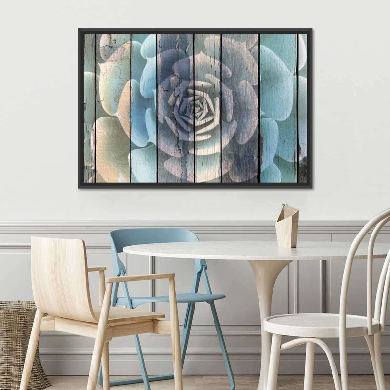Rustic Blooming Succulent Wall Art