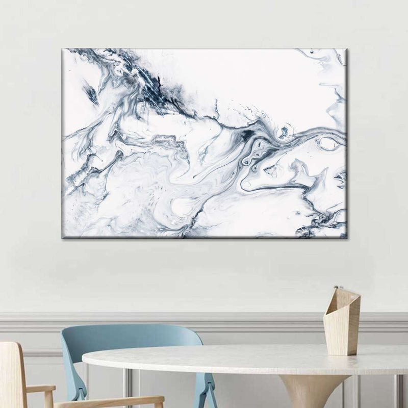 Grey And White Abstract Wall Art