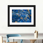 Navy And Gold Abstract Wall Art