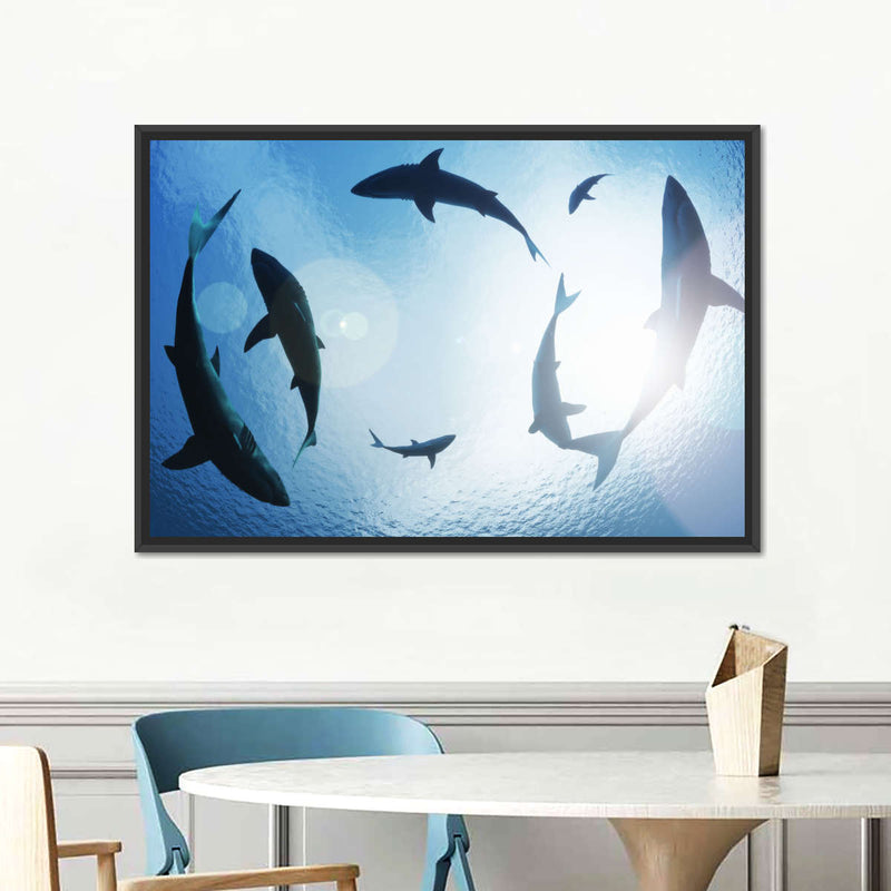School Of Sharks Wall Art