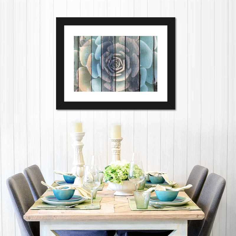 Rustic Blooming Succulent Wall Art