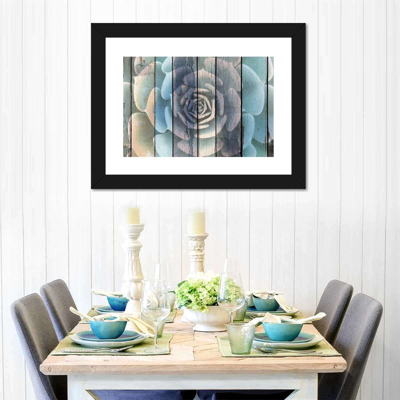 Rustic Blooming Succulent Wall Art