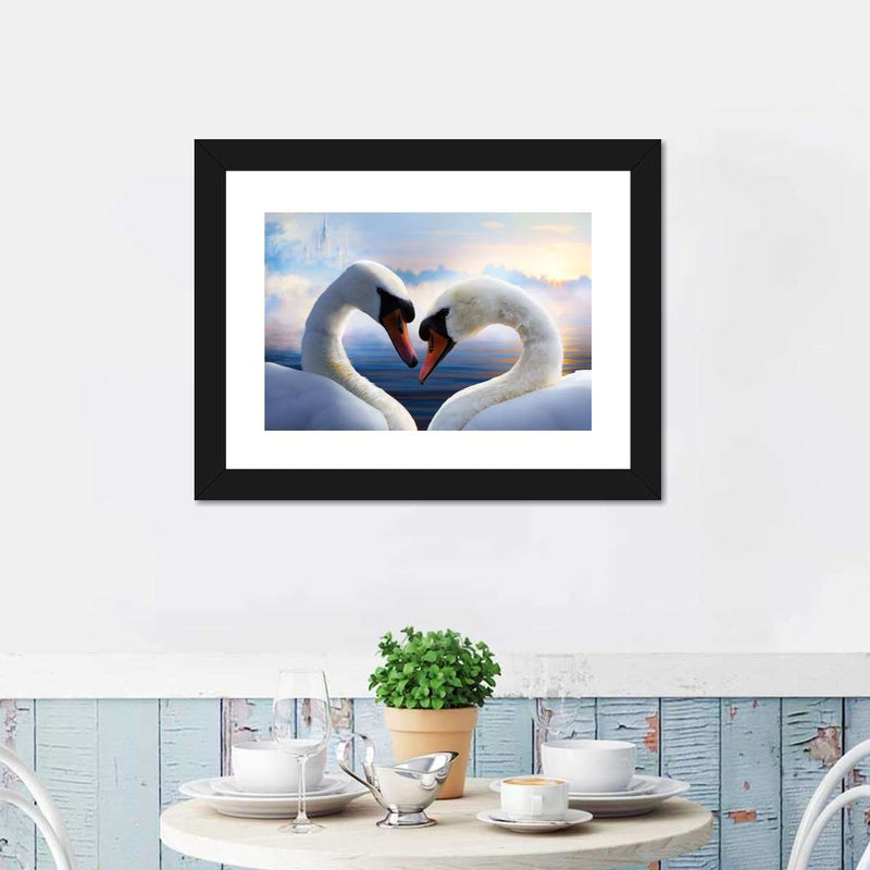 Swan Romance Wall Art