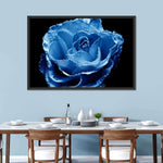 Misty Blue Rose Wall Art