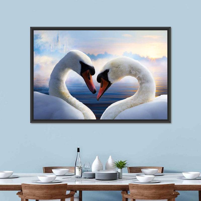 Swan Romance Wall Art