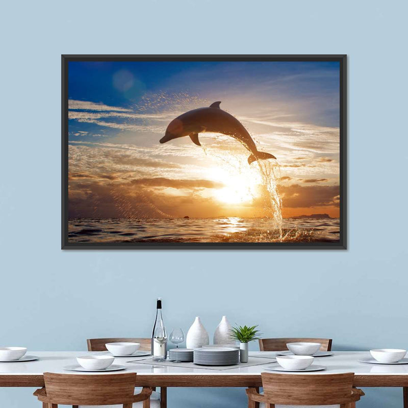 Jumping Dolphin Wall Art