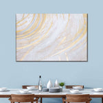 White And Gold Abstract Wall Art