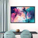 Pink And Blue Abstract Wall Art