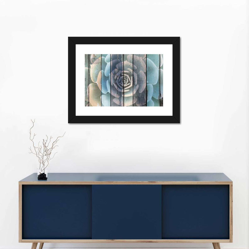 Rustic Blooming Succulent Wall Art
