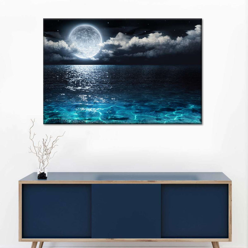 Romantic Full Moon Wall Art