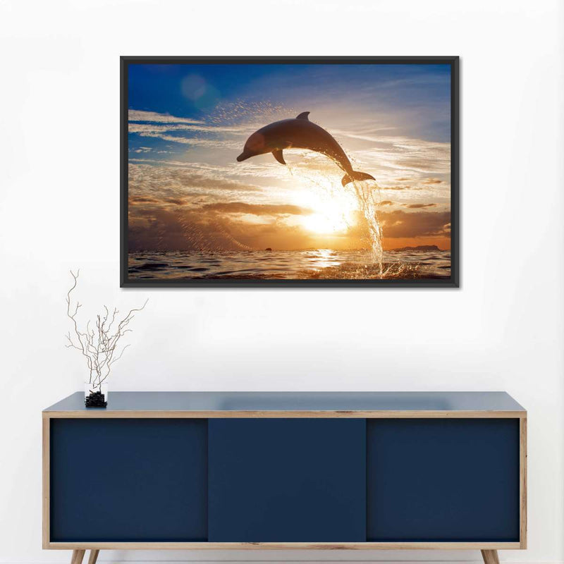 Jumping Dolphin Wall Art