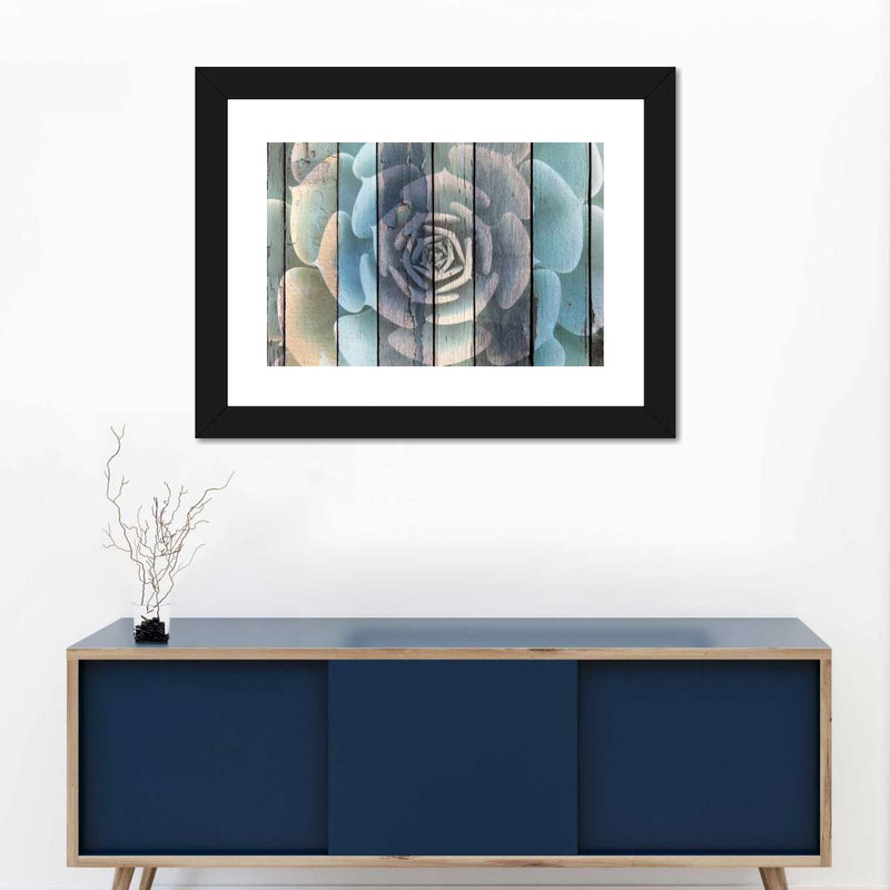 Rustic Blooming Succulent Wall Art