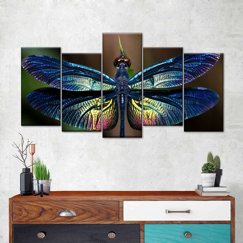 Prismatic Dragonfly Wall Art