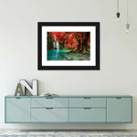 Red Waterfall Wall Art