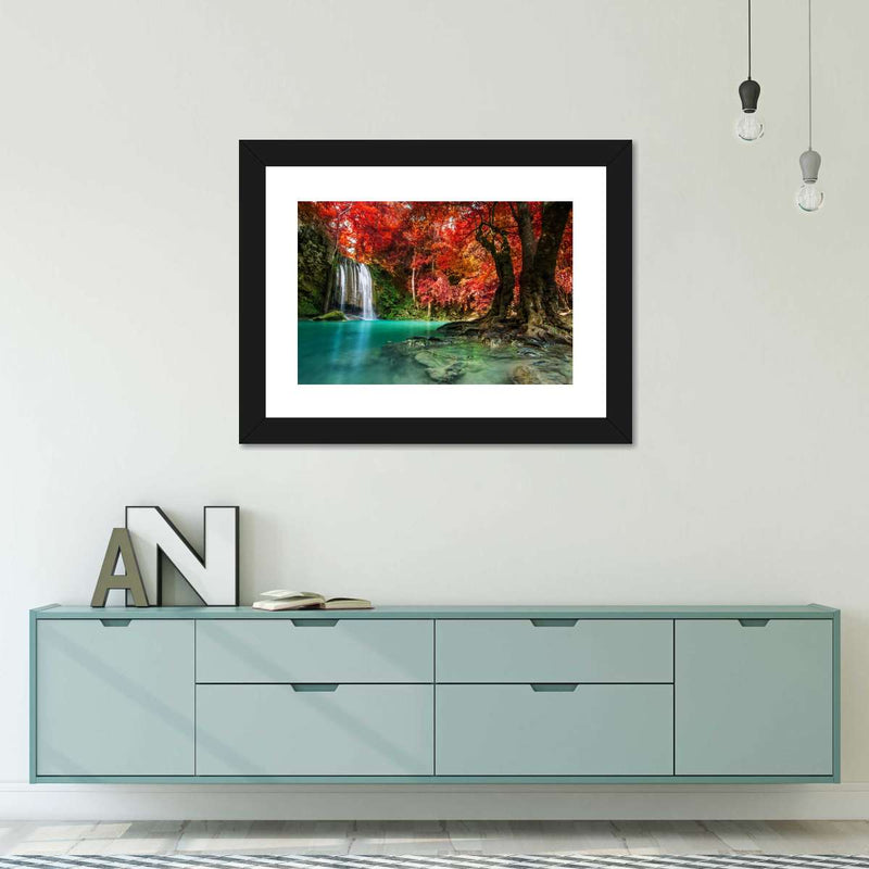 Red Waterfall Wall Art
