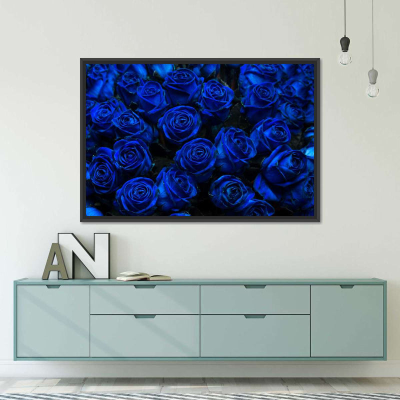 Royal Blue Roses Wall Art