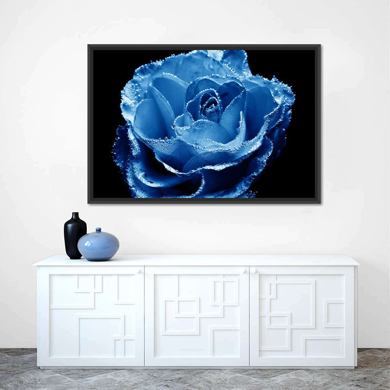 Misty Blue Rose Wall Art