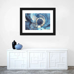 Ocean Line Swirls Abstract Wall Art