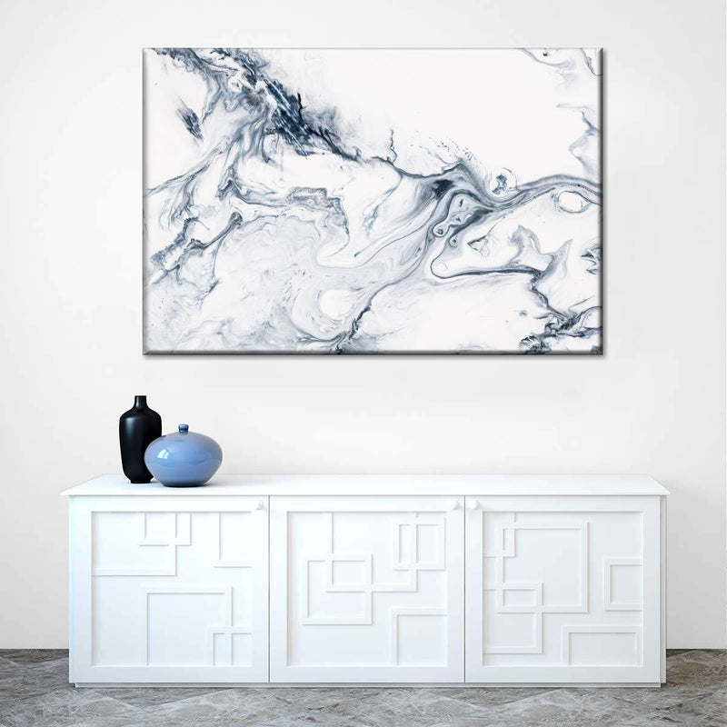 Grey And White Abstract Wall Art