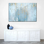 Light Blue Abstract Wall Art