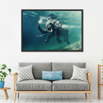 Swimming Elephant Wall Art