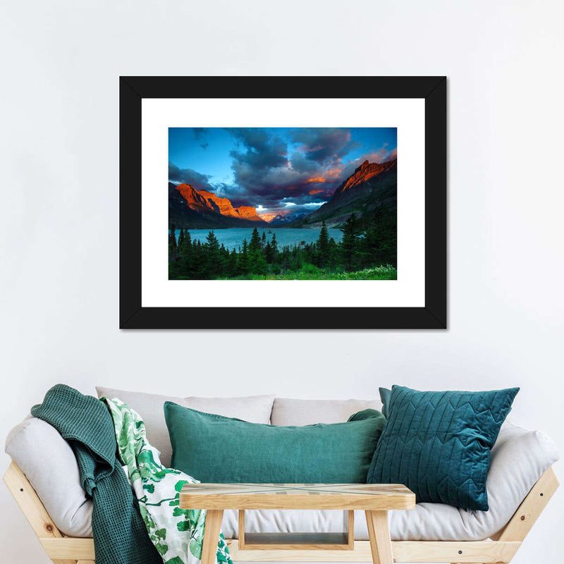 St. Mary Lake Dramatic Sunrise Wall Art