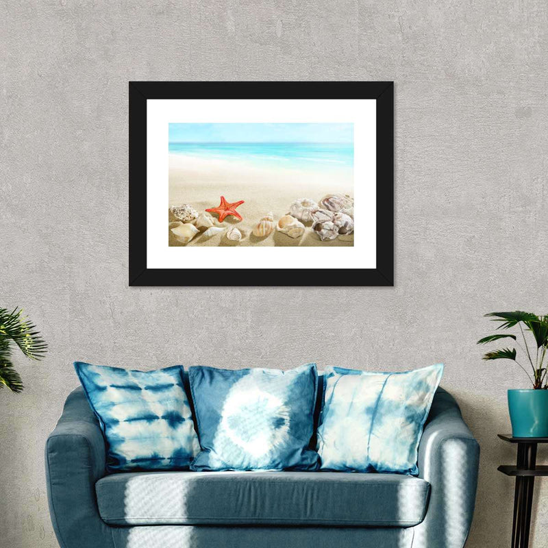 Seashells At The Beach Wall Art