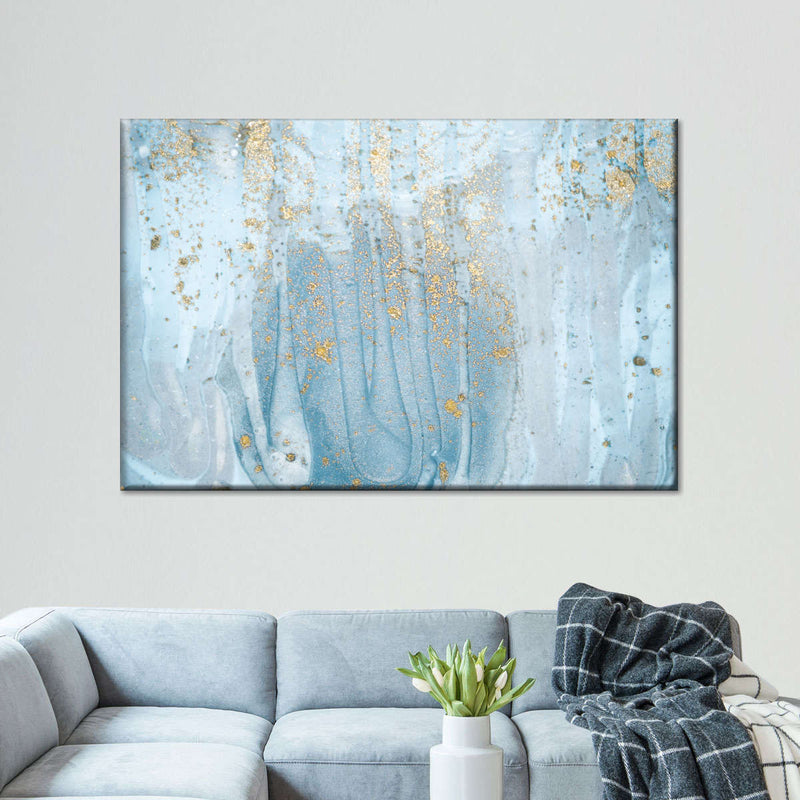 Light Blue Abstract Wall Art