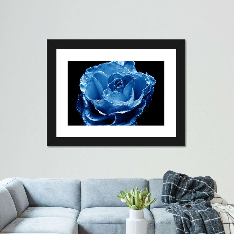 Misty Blue Rose Wall Art