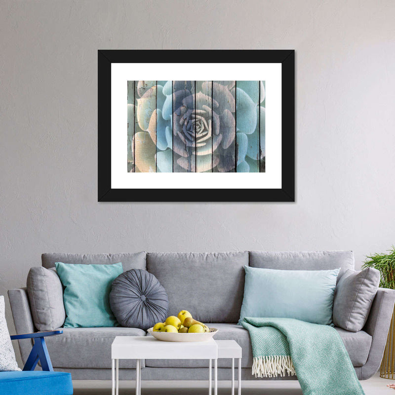 Rustic Blooming Succulent Wall Art