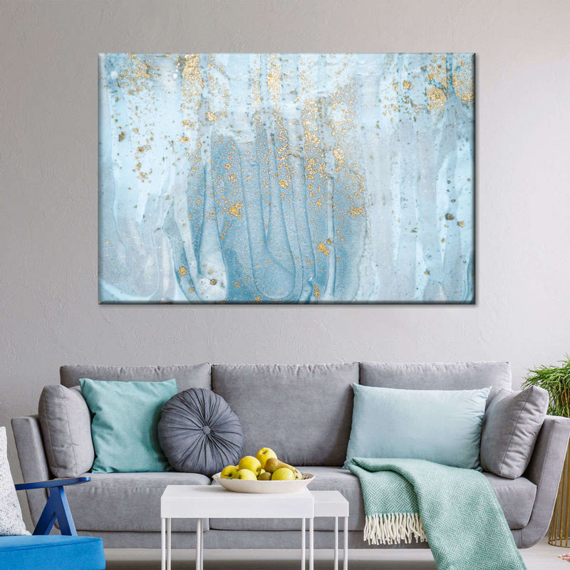 Light Blue Abstract Wall Art