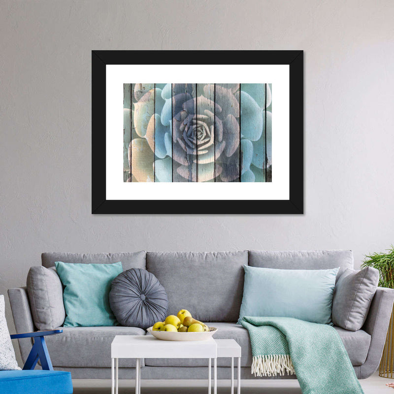 Rustic Blooming Succulent Wall Art