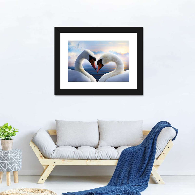 Swan Romance Wall Art