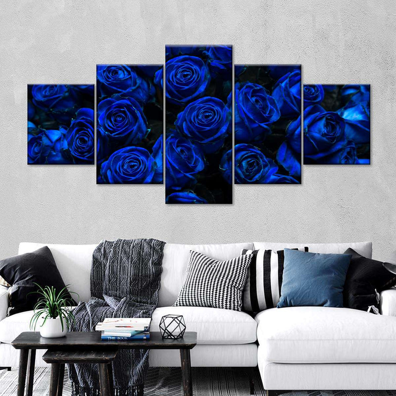 Royal Blue Roses Wall Art