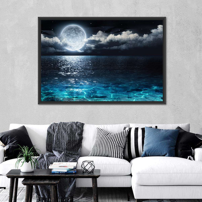 Romantic Full Moon Wall Art