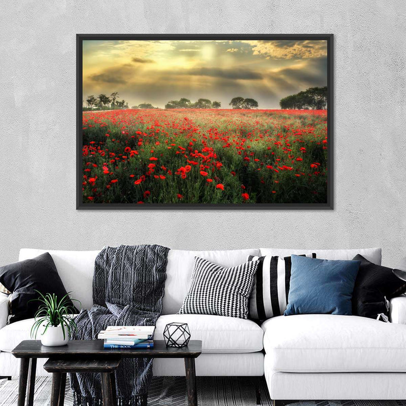 Scandinavian Poppy Field Wall Art