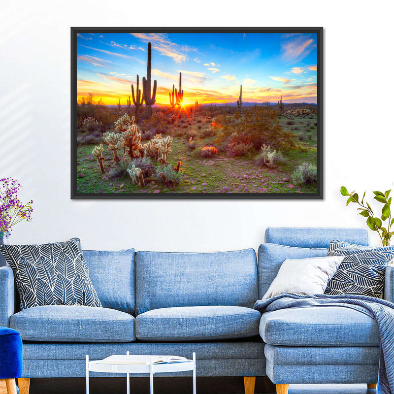 Sonoran Desert Sunset Landscape Wall Art