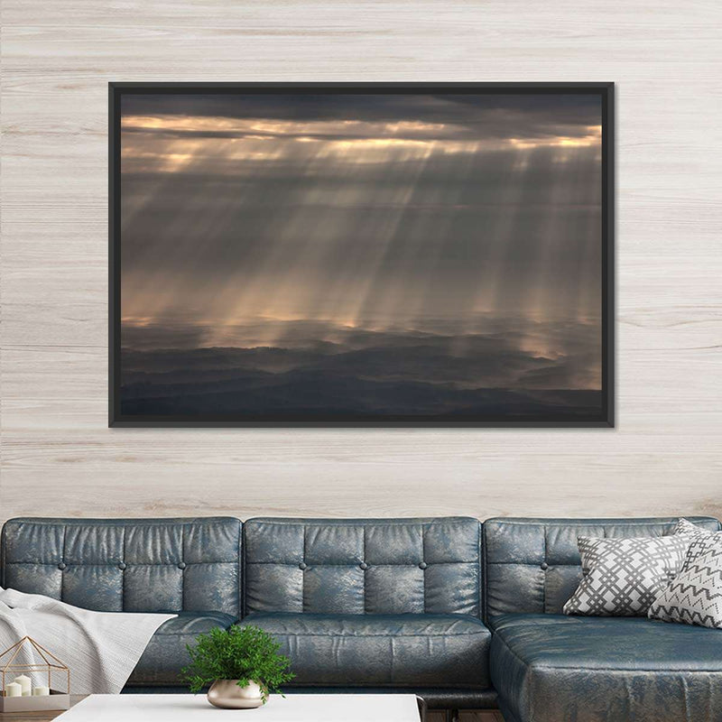 Sunrays And Cloudy Sky Wall Art