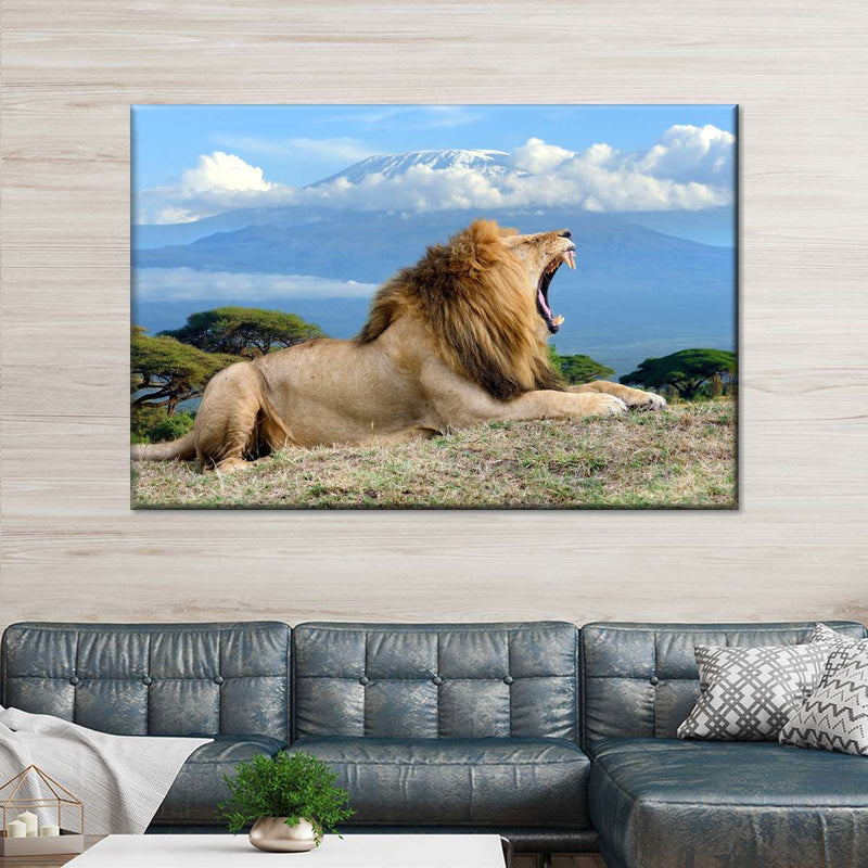 Roaring Safari Lion Wall Art