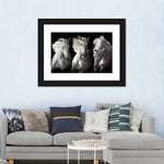 Three White Horses Wall Art