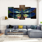 Prismatic Dragonfly Wall Art